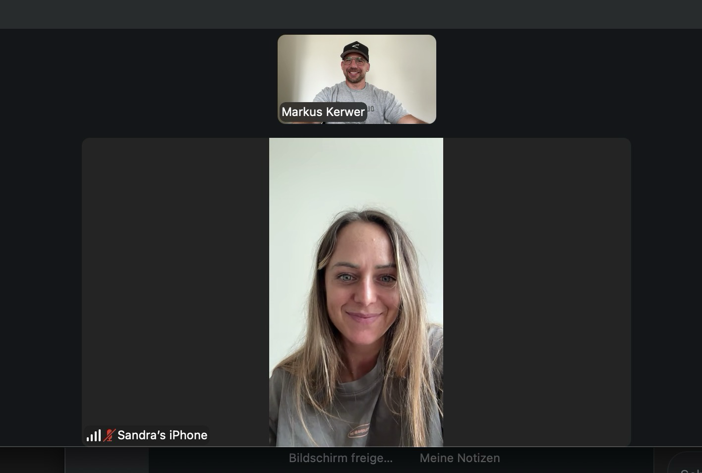 Zoom Coaching Review Call mit Markus und Athletin